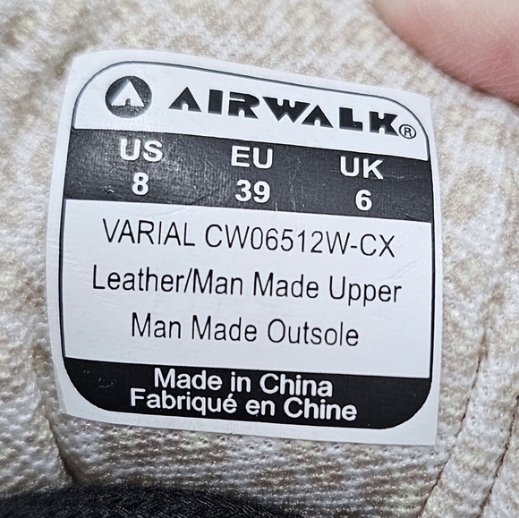 Airwalk Varial Beige Black Animal Print Denim High Top Shoes WOMENS SZ 8 - Picture 10 of 10